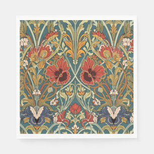 William Morris Compton Floral Art Nouveau Pattern Napkins