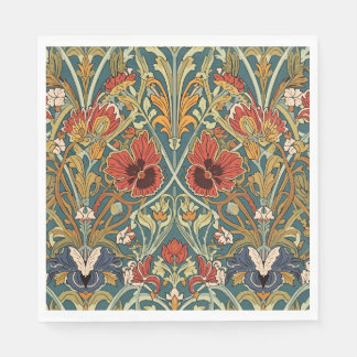 William Morris Compton Floral Art Nouveau Pattern Napkins