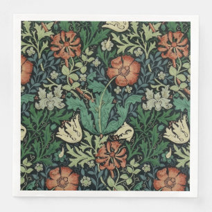 William Morris Compton Floral Art Nouveau Pattern Paper Dinner Napkins