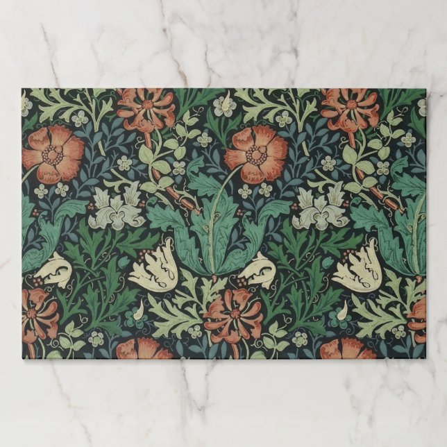 William Morris Compton Floral Art Nouveau Pattern Paper Pad (Front)