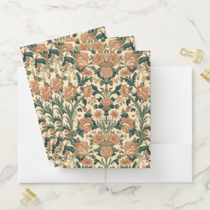 William Morris Compton Floral Art Nouveau Pattern Pocket Folder
