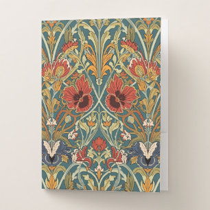William Morris Compton Floral Art Nouveau Pattern Pocket Folder