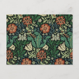 William Morris Compton Floral Art Nouveau Pattern Postcard
