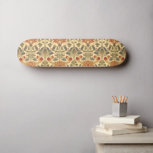 William Morris Compton Floral Art Nouveau Pattern Skateboard