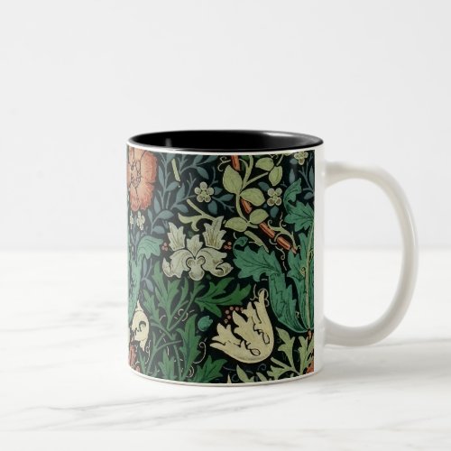 William Morris Compton Floral Art Nouveau Pattern Two_Tone Coffee Mug