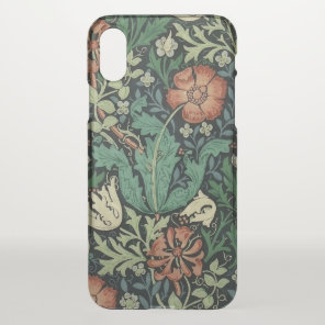 William Morris Compton Floral Art Nouveau Pattern iPhone X Case