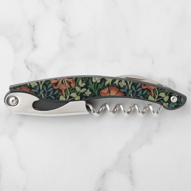 William Morris Compton Floral Art Nouveau Pattern Waiter's Corkscrew (Front)