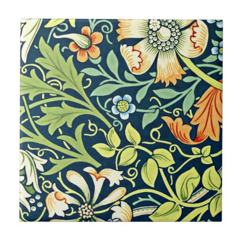 William Morris Compton Floral Pattern Tile