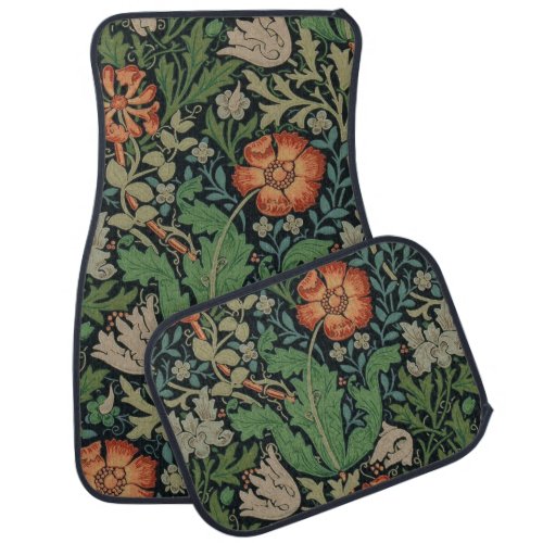 William Morris Compton Wallpaper Classic Car Floor Mat