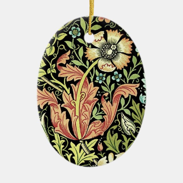 William Morris Compton Wallpaper Classic Ceramic Ornament (Front)