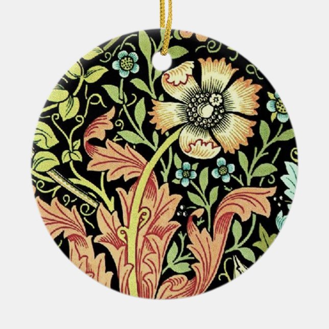 William Morris Compton Wallpaper Classic Ceramic Ornament (Front)