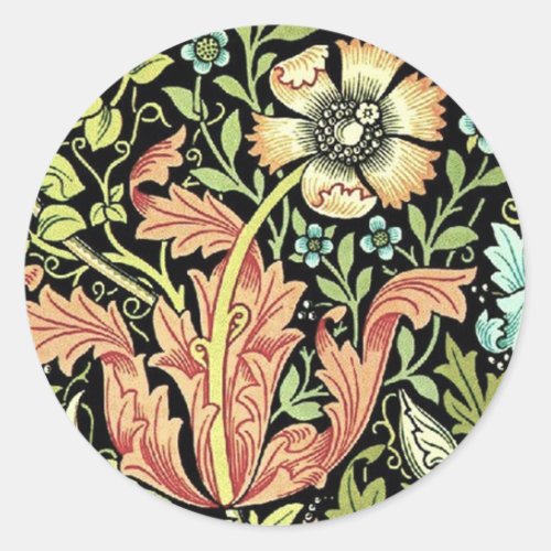 William Morris Compton Wallpaper Classic Classic Round Sticker