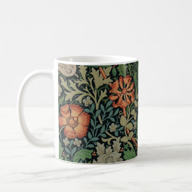 William Morris Compton Wallpaper Classic Coffee Mug (Left)