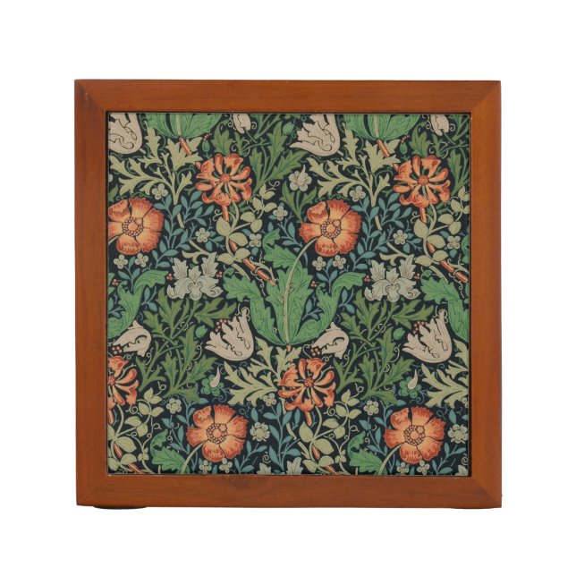 William Morris Compton Wallpaper Classic Desk Organizer (Front)