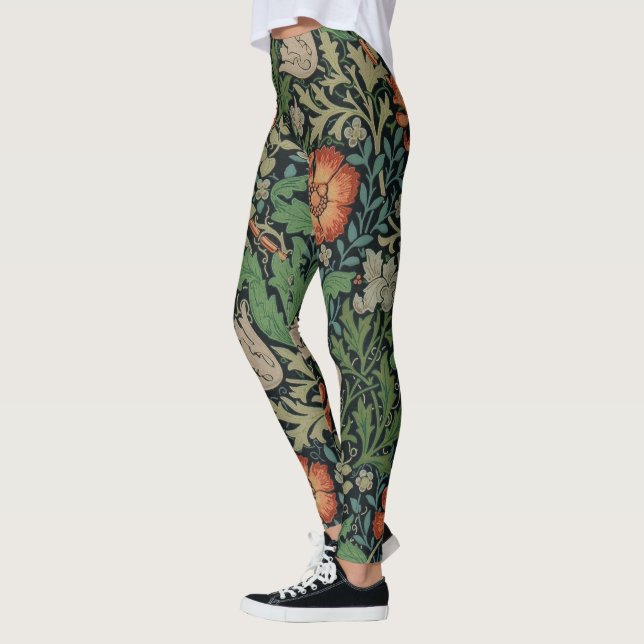 William Morris Compton Wallpaper Classic Leggings (Left)