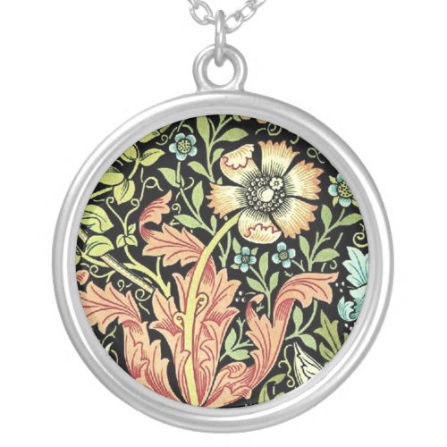 William Morris Compton Wallpaper Classic Silver Plated Necklace