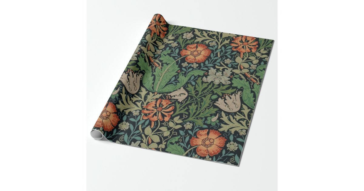 William Morris Compton Wallpaper Classic Wrapping Paper | Zazzle