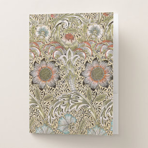 William Morris Corncockle Botanical Vine Floral Pocket Folder