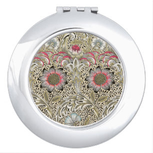 William Morris Corncockle Vintage Floral Compact Mirror