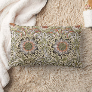 William Morris Corncockle Vintage Floral Lumbar Pillow