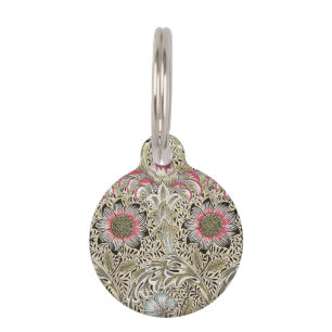 William Morris Corncockle Vintage Floral Pet ID Tag