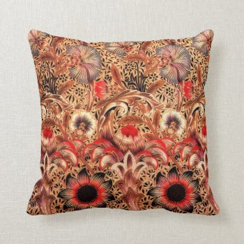 William Morris Corncockle Vintage Floral Throw Pillow by encore_arts at Zazzle