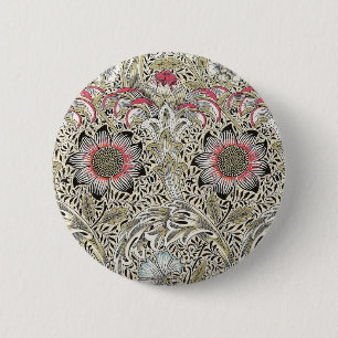 William Morris Corncockle wallpaper floral  Button