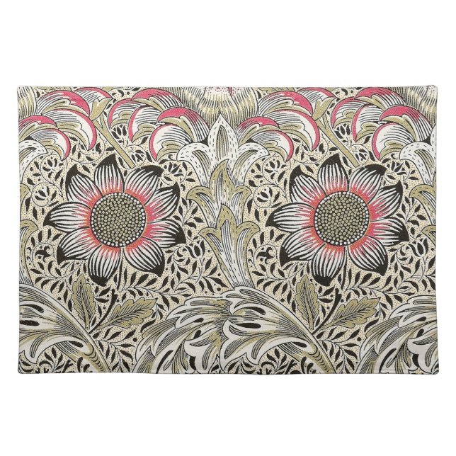 William Morris Corncockle wallpaper floral  Cloth Placemat (Front)
