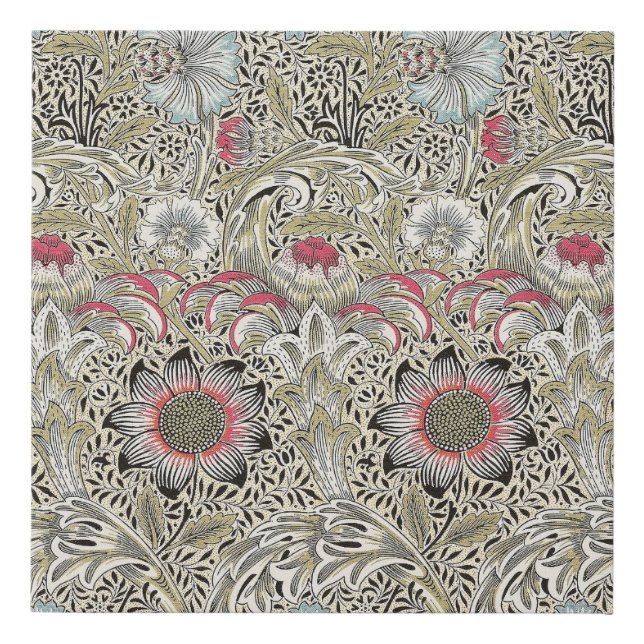 William Morris Corncockle wallpaper floral  Faux Canvas Print (Front)
