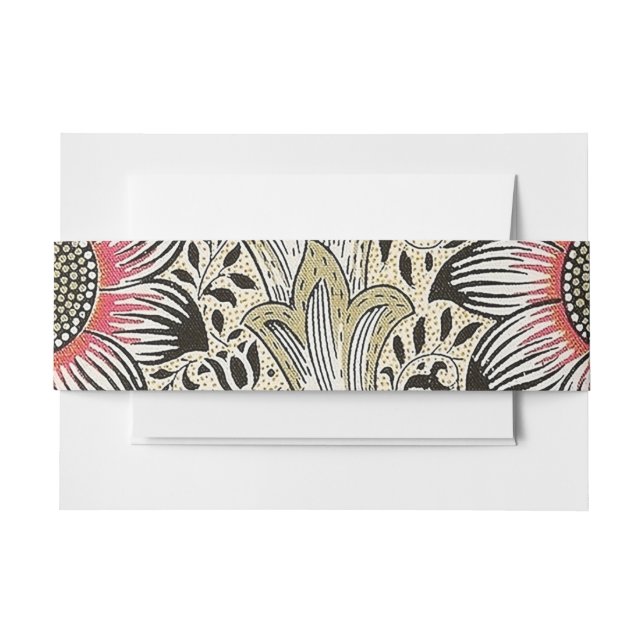 William Morris Corncockle wallpaper floral  Invitation Belly Band (Front Example)