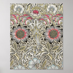 William Morris Corncockle wallpaper floral Poster