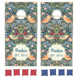 William Morris cornhole set Strawberry Thief