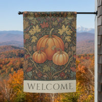 William Morris Cottage Pumpkin Fall Welcome