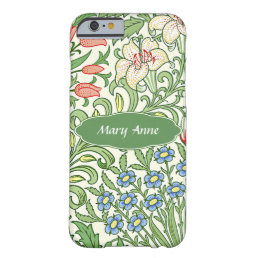 William Morris Country Garden Pattern Monogram Barely There iPhone 6 Case