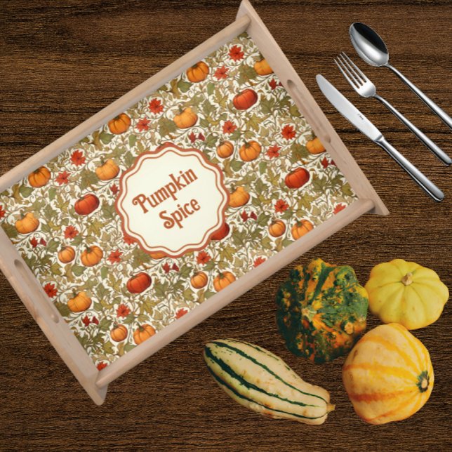 William Morris Country Pumpkin Spice Serving Tray (Personalize it!)