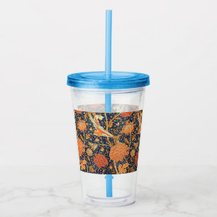 William Morris Cray Floral Art Nouveau Pattern Acrylic Tumbler