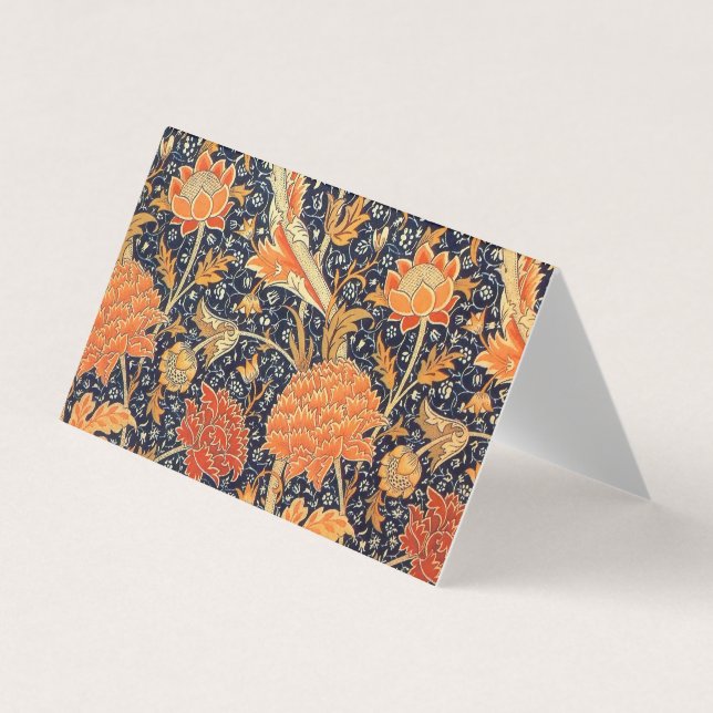 William Morris Cray Floral Art Nouveau Pattern Business Card (Front)