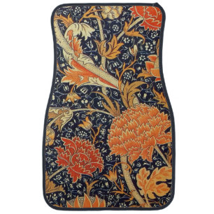 William Morris Cray Floral Art Nouveau Pattern Car Floor Mat