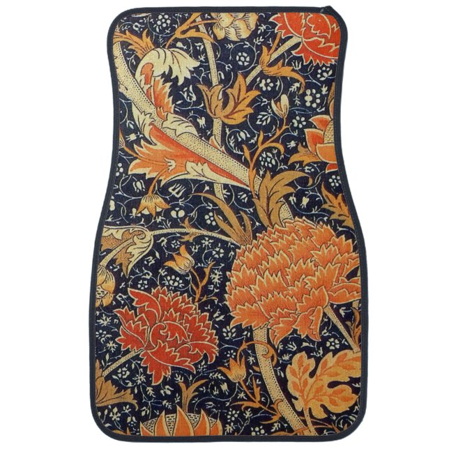 William Morris Cray Floral Art Nouveau Pattern Car Floor Mat (Front)