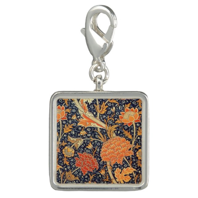 William Morris Cray Floral Art Nouveau Pattern Charm (Front)