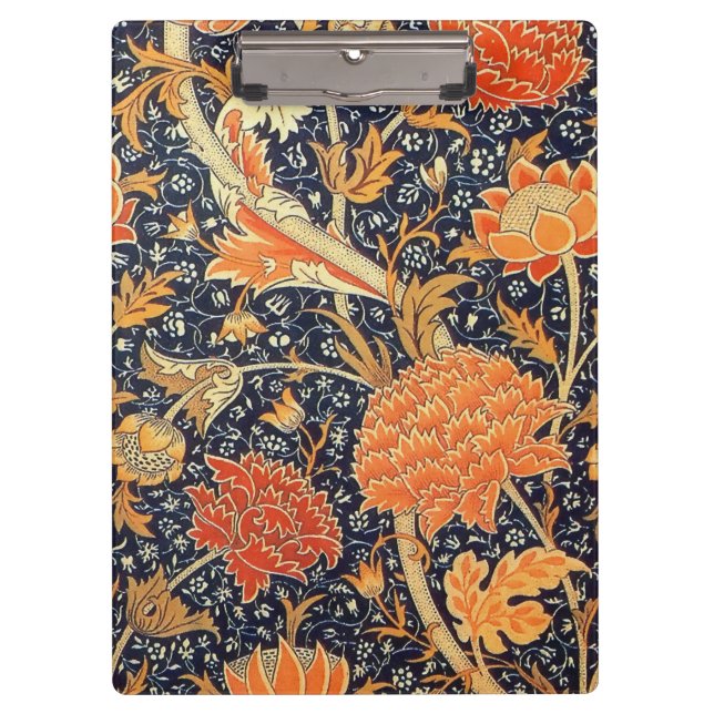 William Morris Cray Floral Art Nouveau Pattern Clipboard (Front)