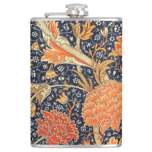 William Morris Cray Floral Art Nouveau Pattern Hip Flask