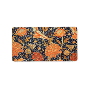 William Morris Cray Floral Art Nouveau Pattern Label