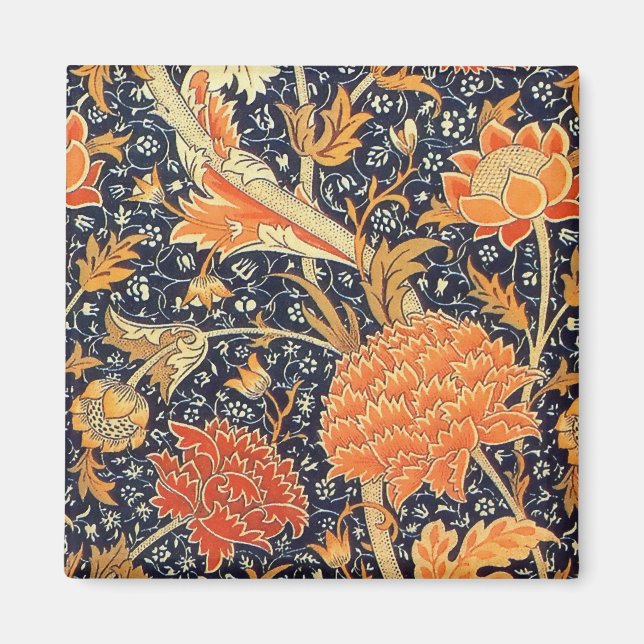 William Morris Cray Floral Art Nouveau Pattern Magnet (Front)