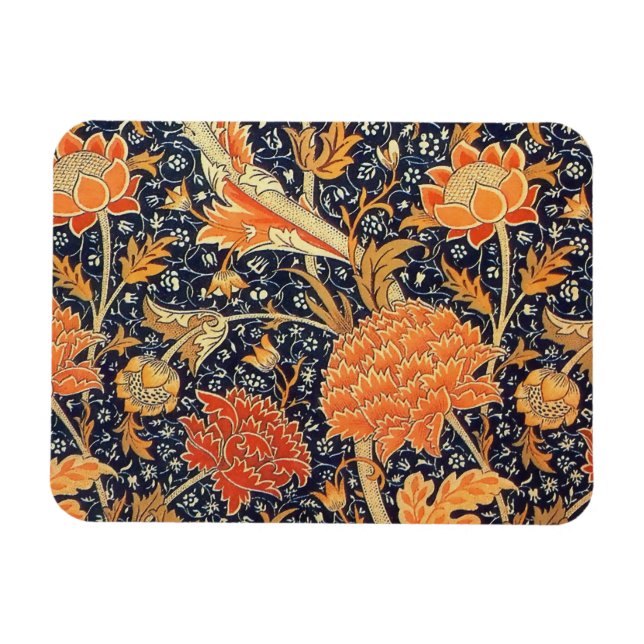 William Morris Cray Floral Art Nouveau Pattern Magnet (Horizontal)