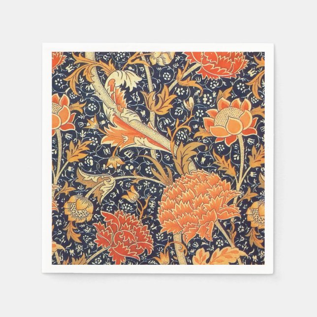 William Morris Cray Floral Art Nouveau Pattern Napkins (Front)