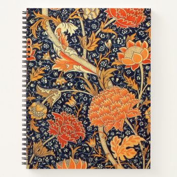 William Morris Cray Floral Art Nouveau Pattern Notebook by artfoxx at Zazzle