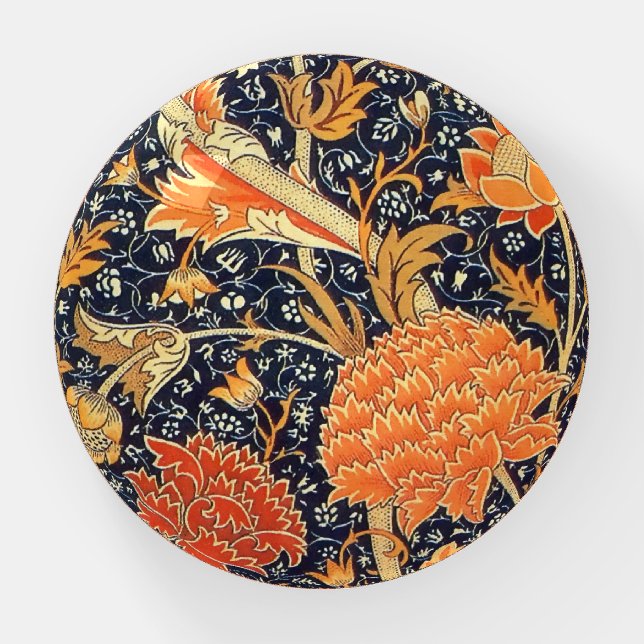 William Morris Cray Floral Art Nouveau Pattern Paperweight (Front)