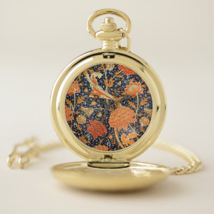 William Morris Cray Floral Art Nouveau Pattern Pocket Watch