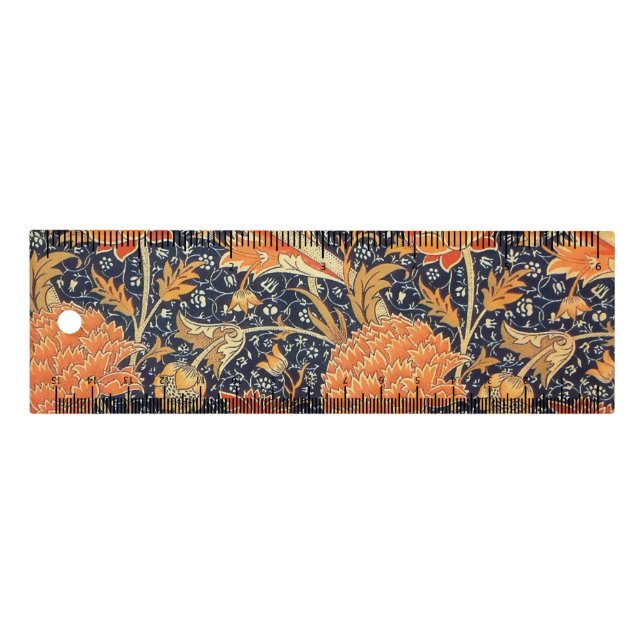 William Morris Cray Floral Art Nouveau Pattern Ruler (Front)